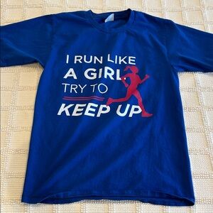 I Run Like A Girl T Small S Cotton